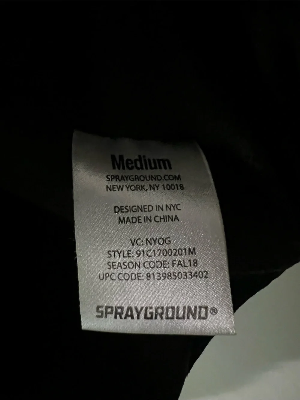 Sprayground Black Jacket with Red Label